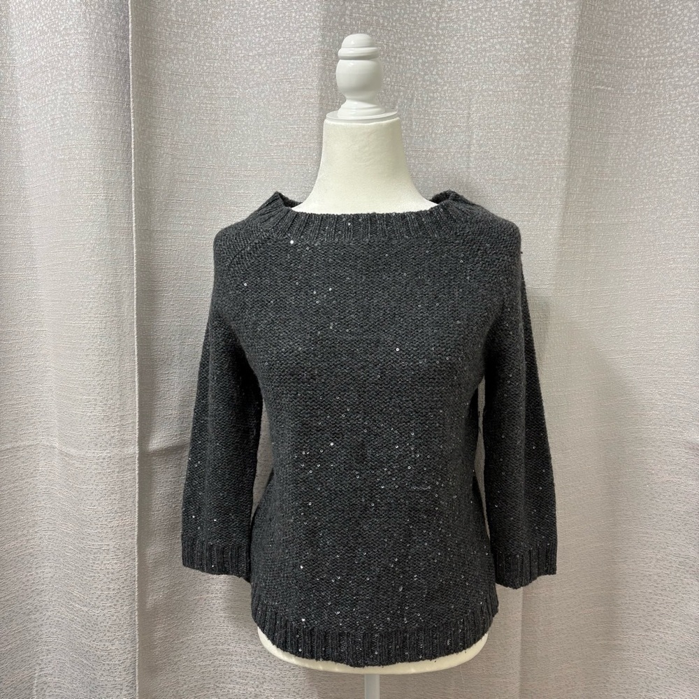 Talbots Gray Sequin Pullover
Women’s Crew Neck Wool Blend Sweater Size Small - Picture 2 of 14